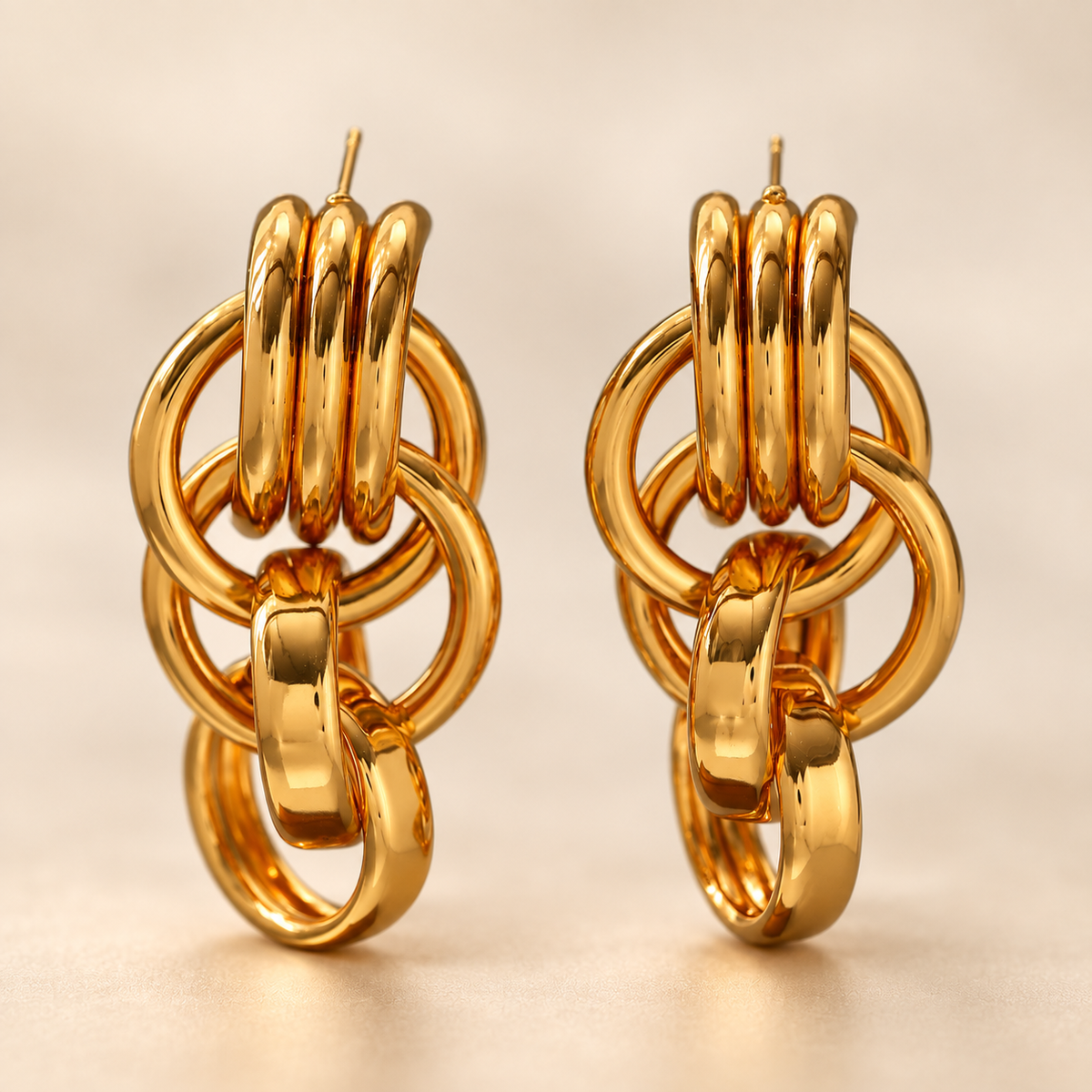 close up interlocking rings