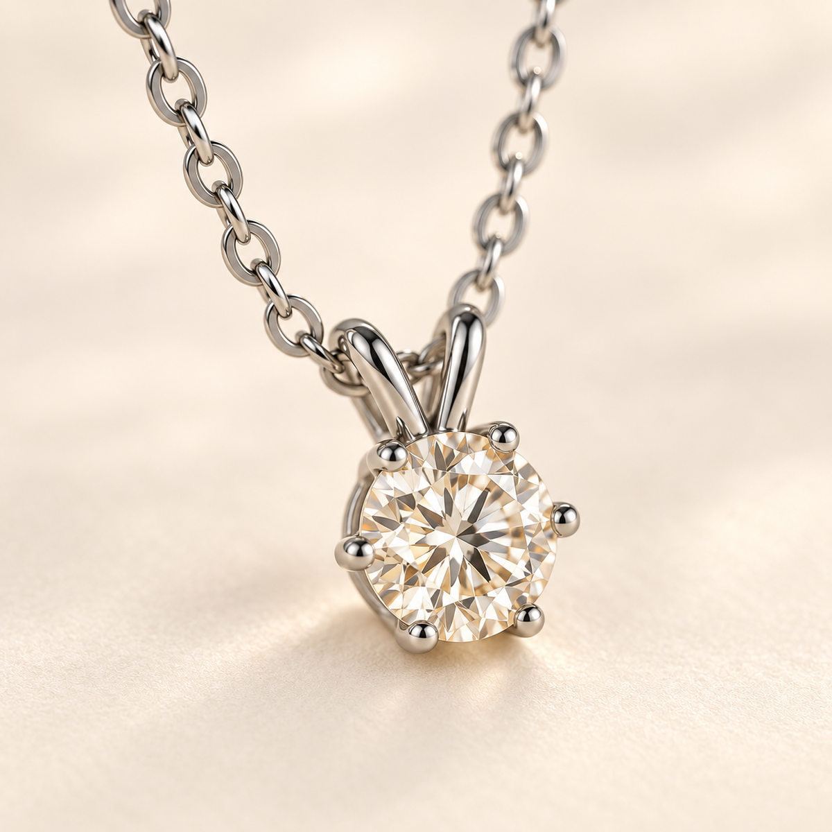 close up six prong setting